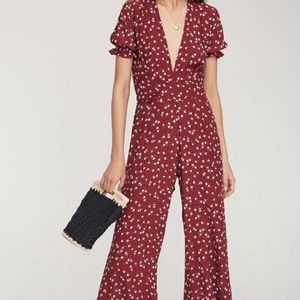 COPY - Faithfull the Brand Bonnie Floral Cottagecore Belted Wide Leg Cropped Ju…